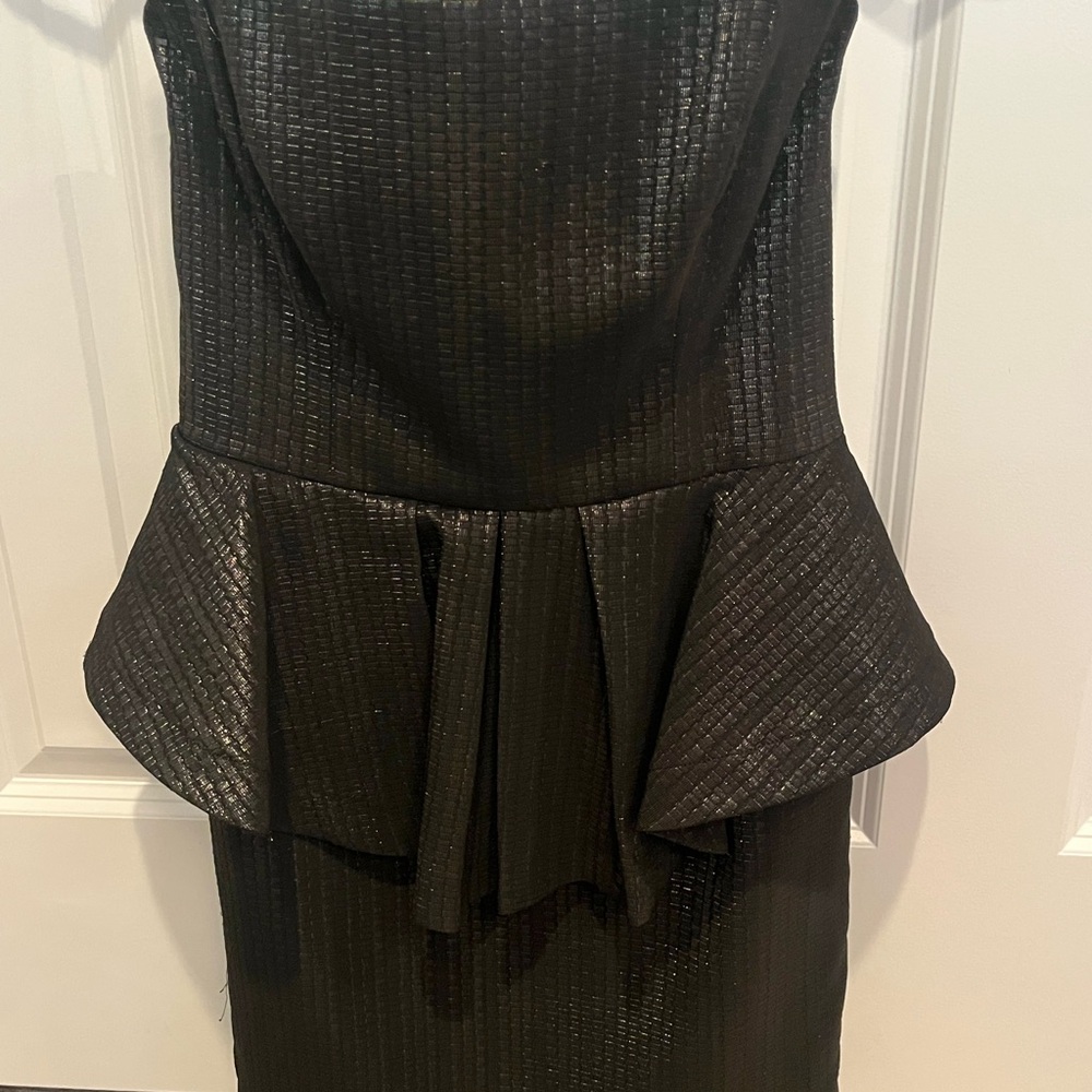 Nicole Miller Black Strapless Sheath Dress